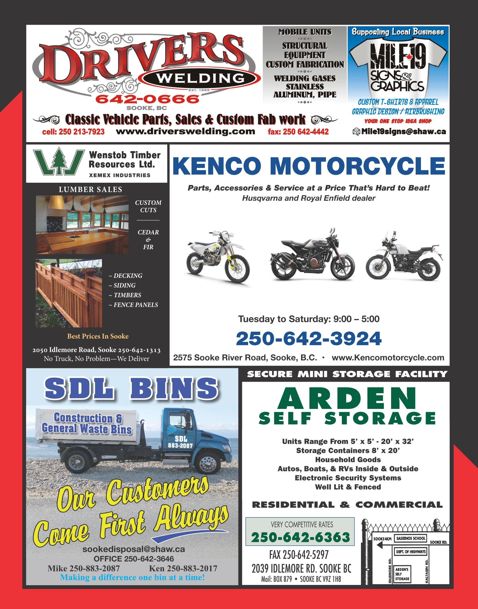 Sooke Regional Directory - Back Cover